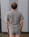 BASERANGE crew neck short sleeve T-shirt France BAS-TOBTE-CO-WI24-XWYH BASALT GREY